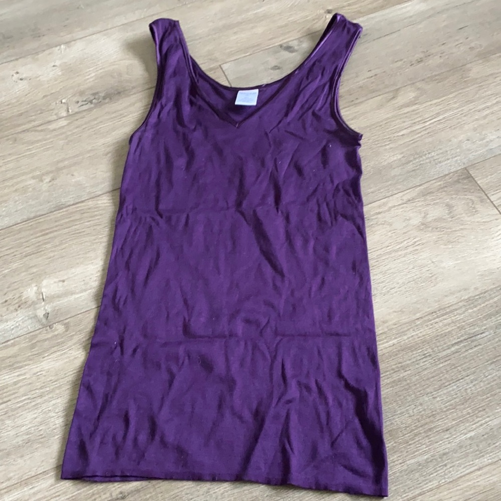 HANRO new purple eggplant cami tank cotton XS